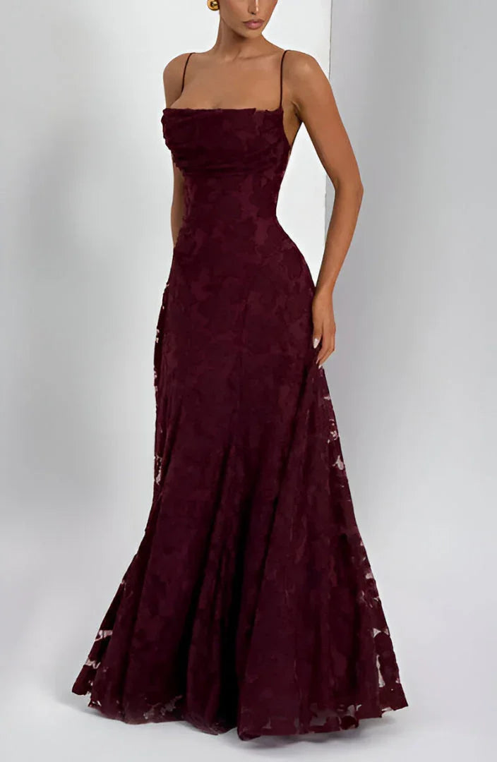 Floral Thin-Strap Maxi Dress – Elegant Summer Evening Dress | Meave & Ivy