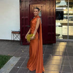 One-Shoulder Draped Maxi Dress – Elegant Evening Gown | Meave & Ivy