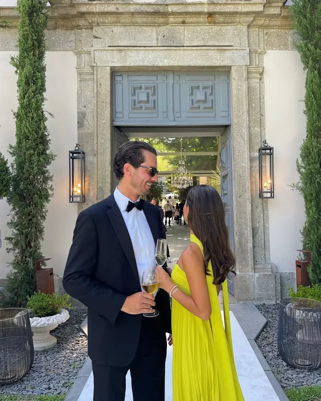 Yellow Pleated Maxi Dress – Elegant Evening Dress | Meave & Ivy