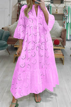 Lace 3/4 Sleeve Maxi Dress – V-Neck Summer Occasion Dress | Meave & Ivy