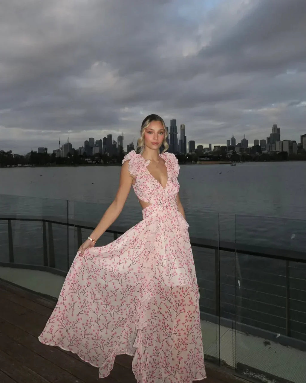 Sleeveless Floral Maxi Dress – Elegant Summer Evening Dress | Meave & Ivy