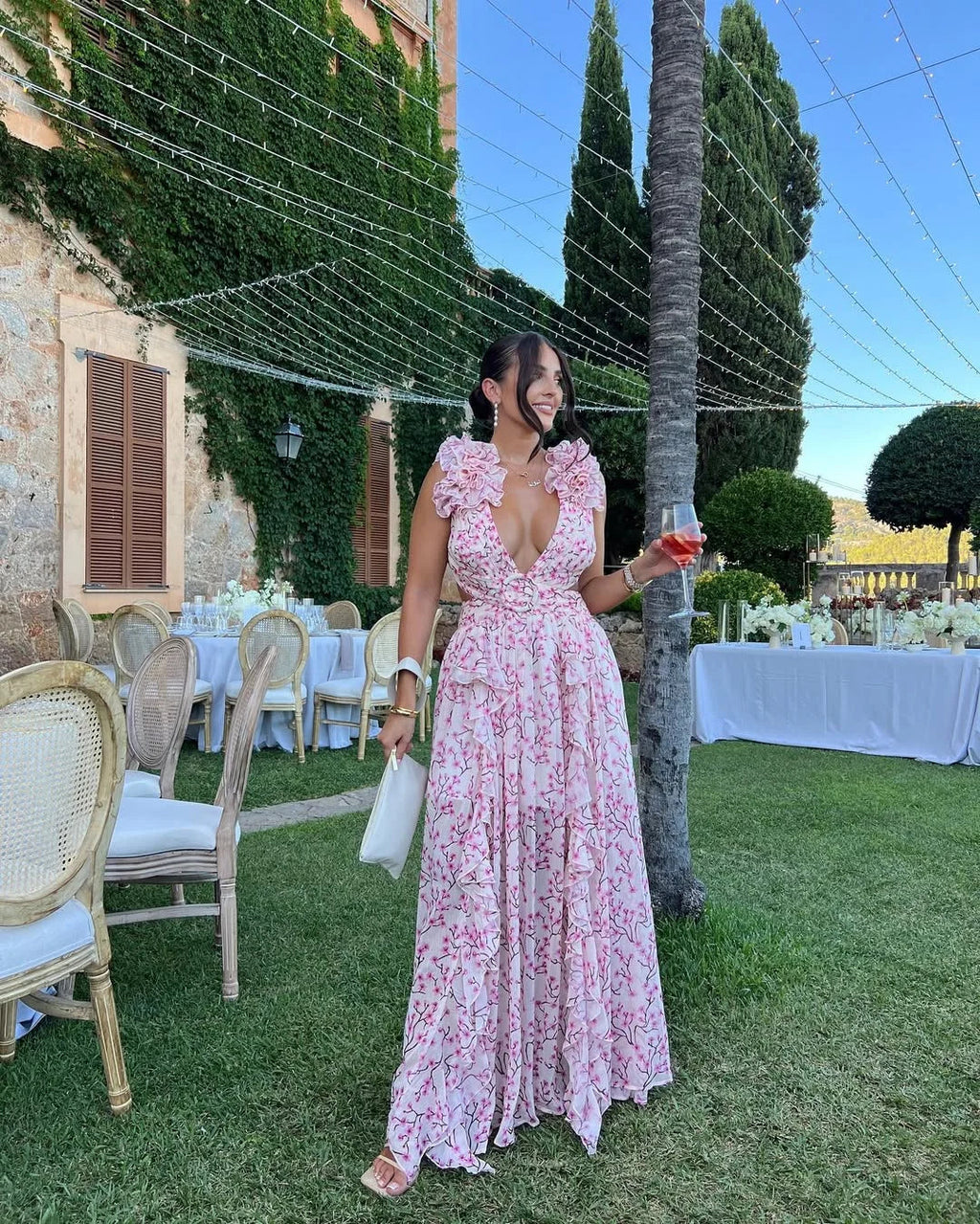 Sleeveless Floral Maxi Dress – Elegant Summer Evening Dress | Meave & Ivy
