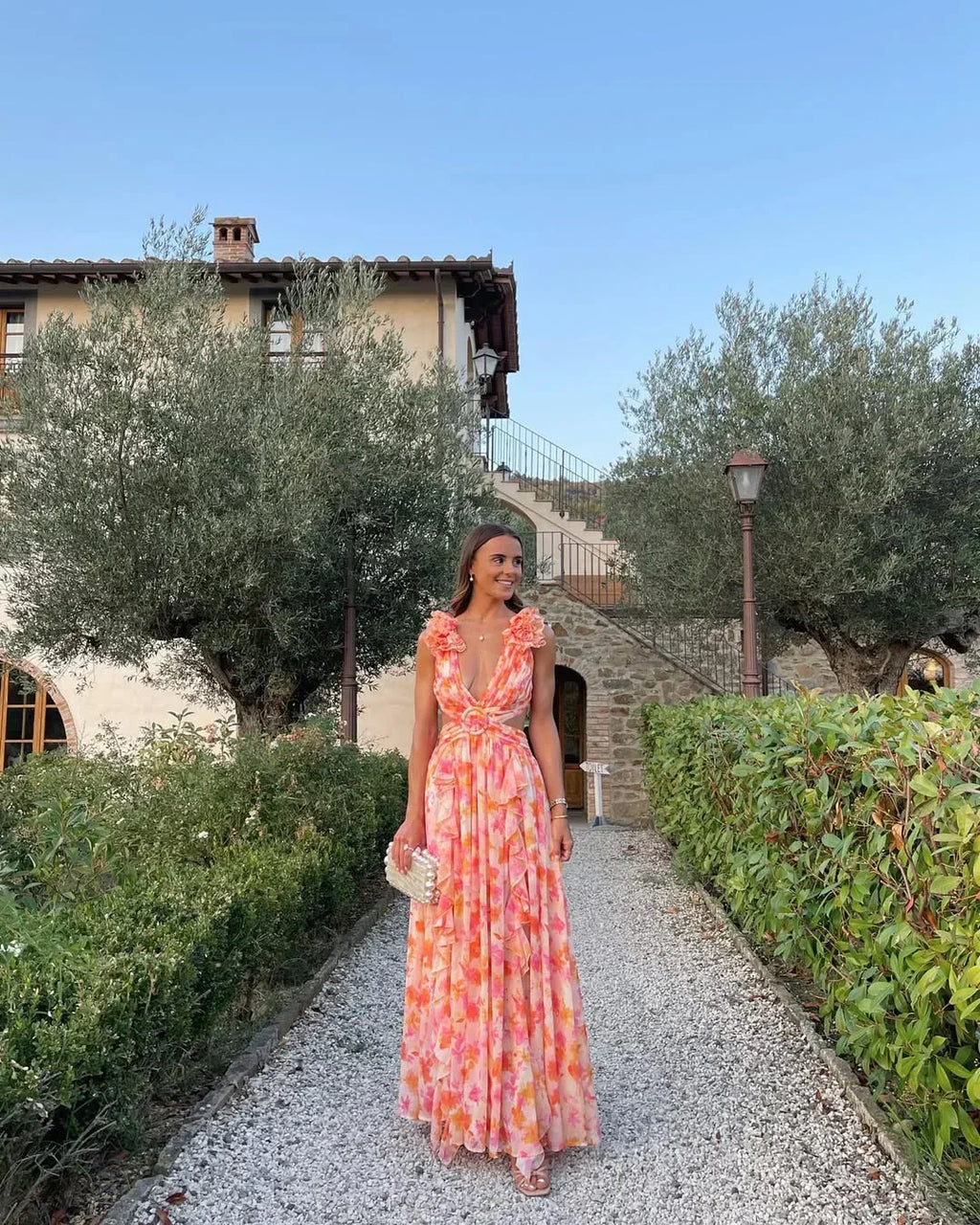 Sleeveless Floral Maxi Dress – Elegant Summer Evening Dress | Meave & Ivy