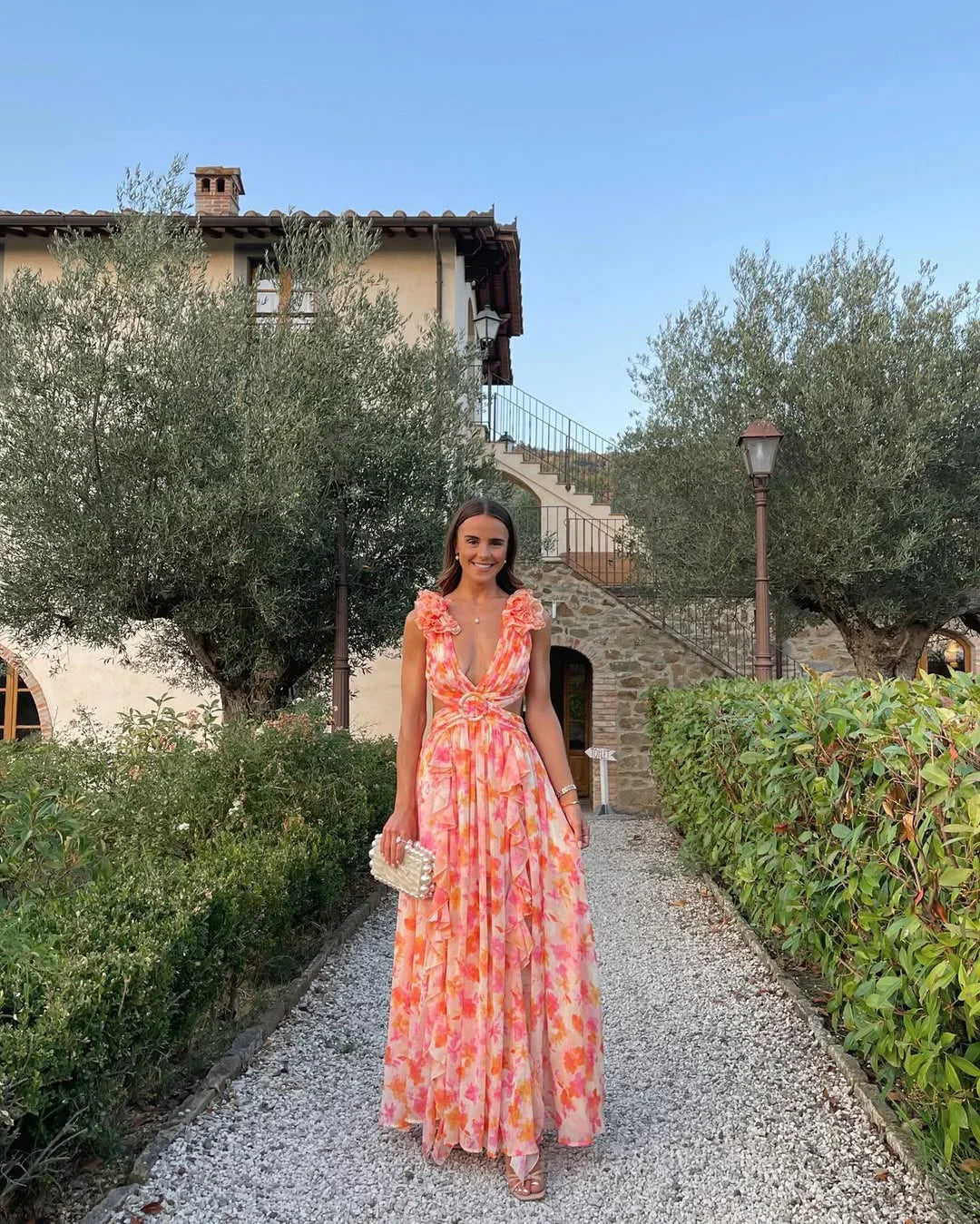 Sleeveless Floral Maxi Dress – Elegant Summer Evening Dress | Meave & Ivy
