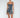 Blue Celestial Print Mini Dress – Flared Evening Party Dress | Meave & Ivy