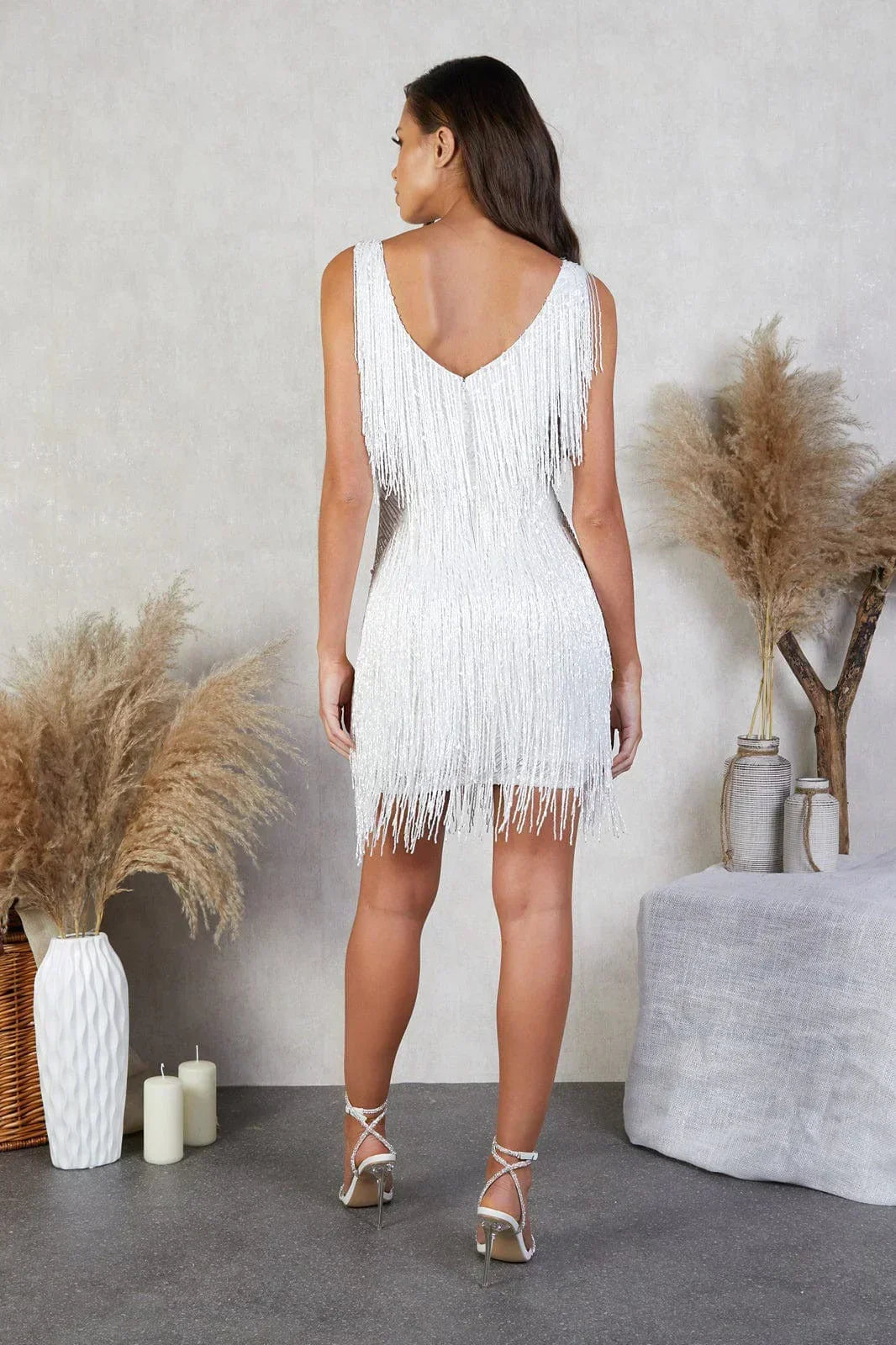 Sequin Fringe Mini Dress – Glam Party Dress | Meave & Ivy