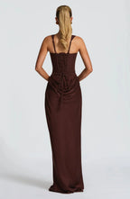 Backless Bodycon Maxi Dress – Sleek Fitted Evening Gown | Meave & Ivy