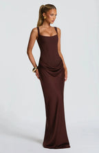 Backless Bodycon Maxi Dress – Sleek Fitted Evening Gown | Meave & Ivy