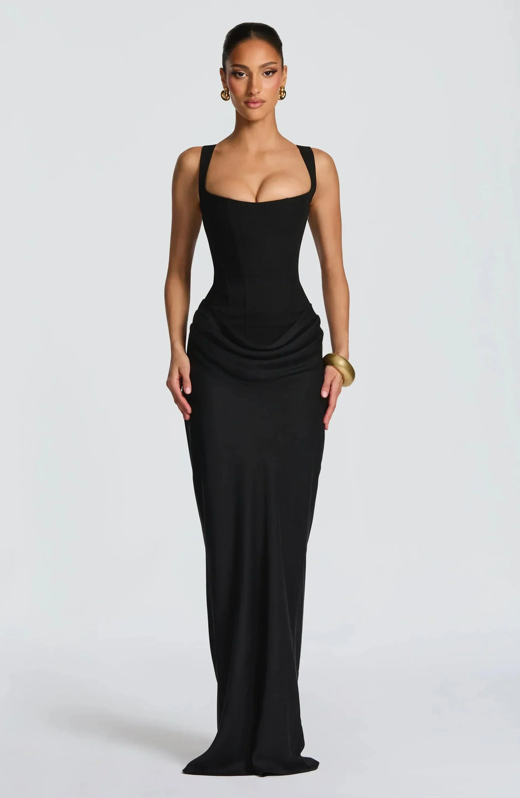 Backless Bodycon Maxi Dress – Sleek Fitted Evening Gown | Meave & Ivy
