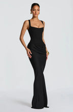 Backless Bodycon Maxi Dress – Sleek Fitted Evening Gown | Meave & Ivy