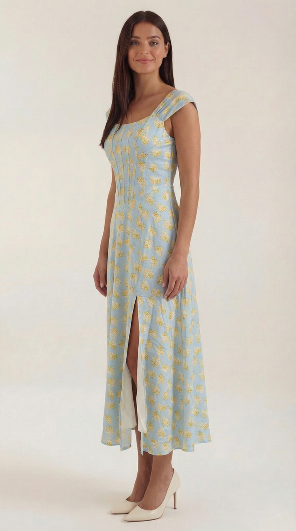 Floral Spaghetti Strap Midi Dress – Women's Summer Beach & Holiday Dress | Meave & Ivy