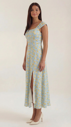 Floral Spaghetti Strap Midi Dress – Women's Summer Beach & Holiday Dress | Meave & Ivy