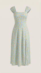 Floral Spaghetti Strap Midi Dress – Women's Summer Beach & Holiday Dress | Meave & Ivy