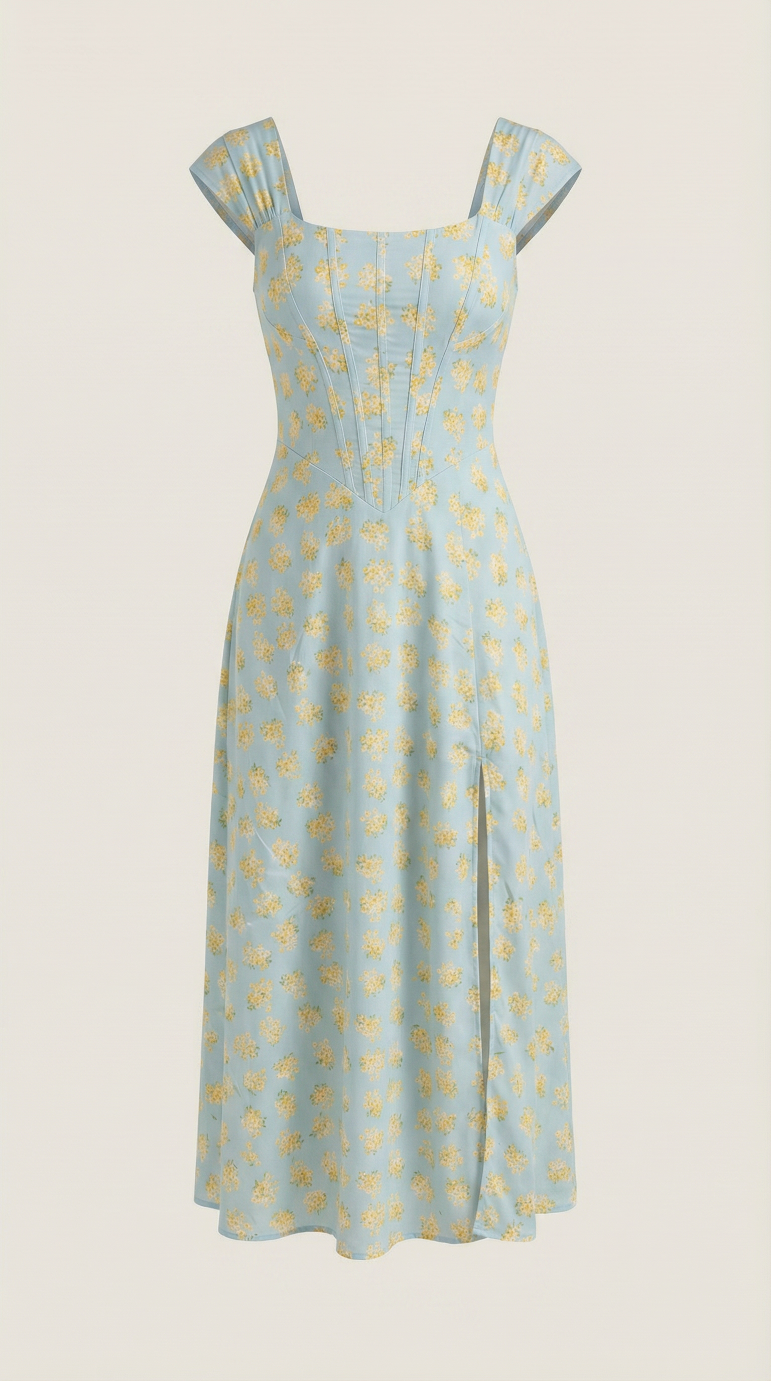 Floral Spaghetti Strap Midi Dress – Women's Summer Beach & Holiday Dress | Meave & Ivy