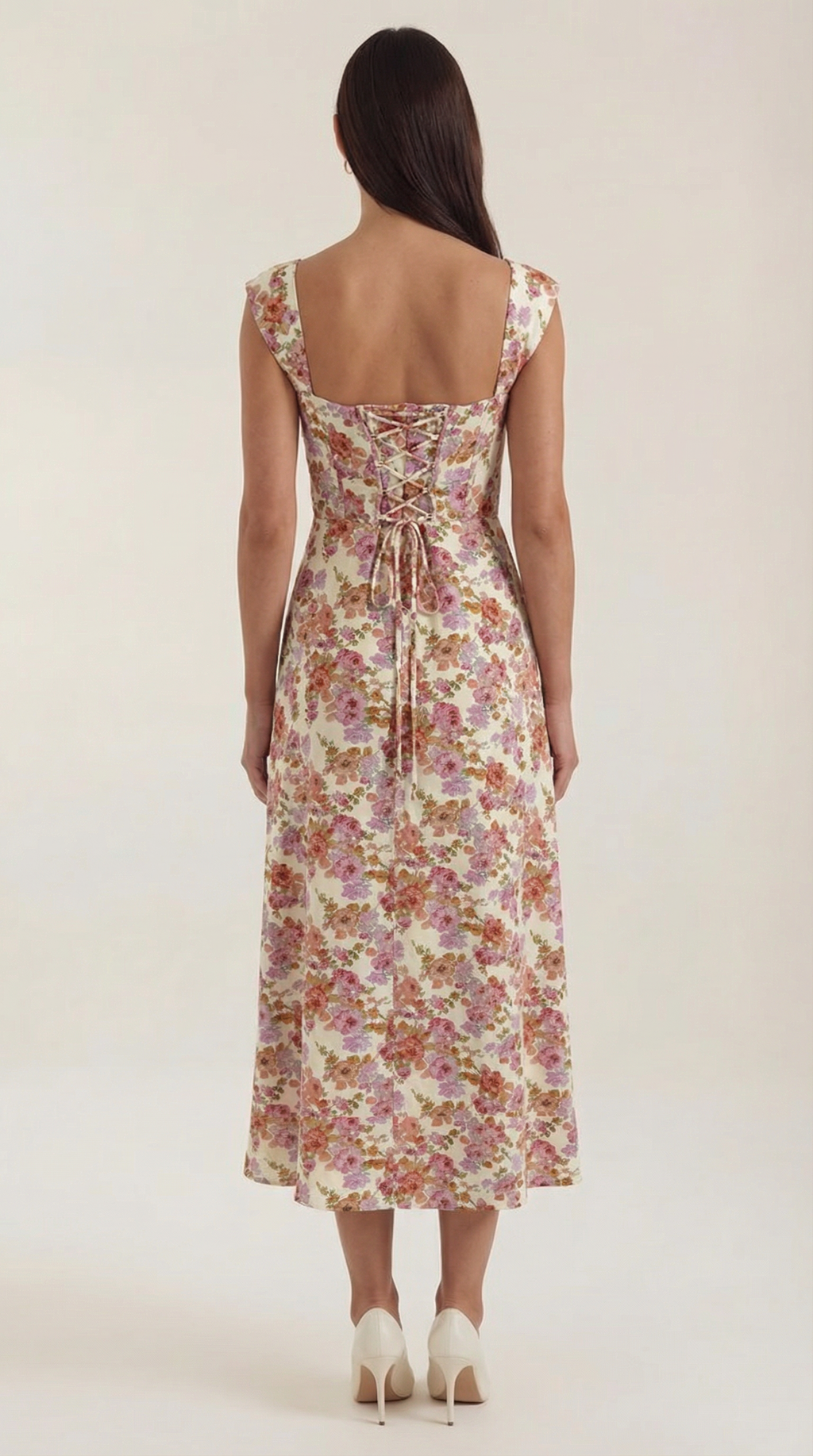 Floral Spaghetti Strap Midi Dress – Women's Summer Beach & Holiday Dress | Meave & Ivy