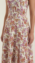 Floral Spaghetti Strap Midi Dress – Women's Summer Beach & Holiday Dress | Meave & Ivy
