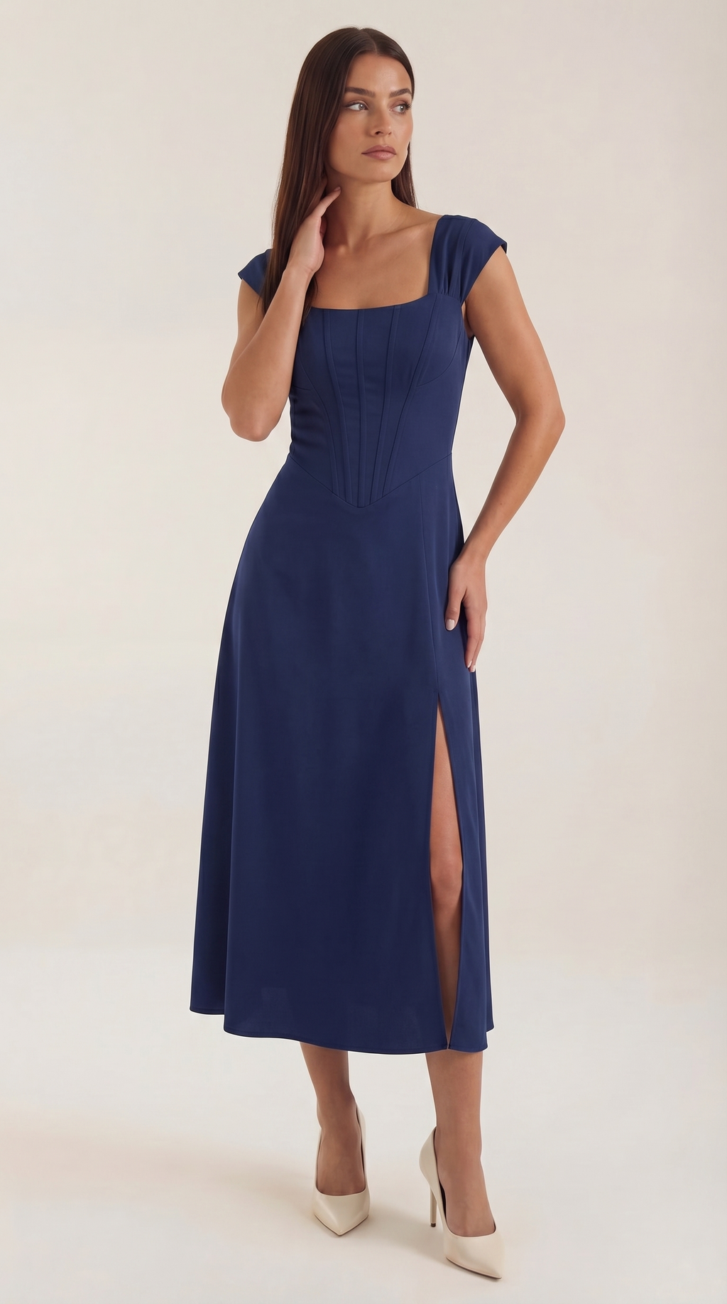 Floral Spaghetti Strap Midi Dress – Women's Summer Beach & Holiday Dress | Meave & Ivy