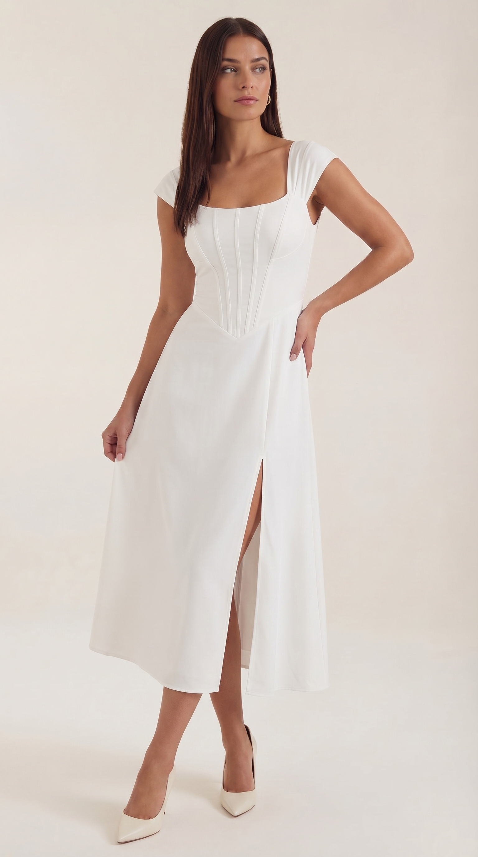 Floral Spaghetti Strap Midi Dress – Women's Summer Beach & Holiday Dress | Meave & Ivy