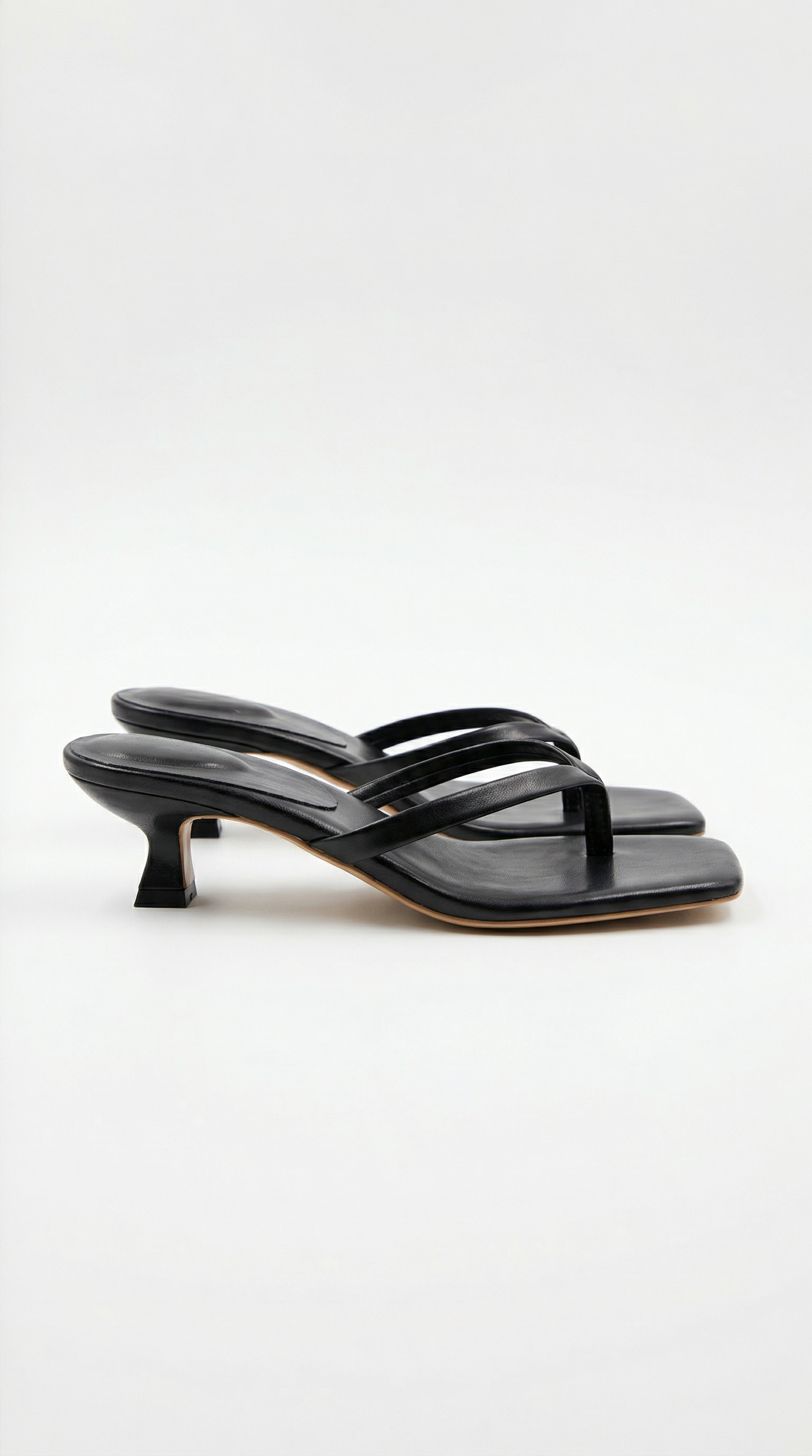 Kitten Heel Sandals with Slim Straps – Elegant Summer Heels
