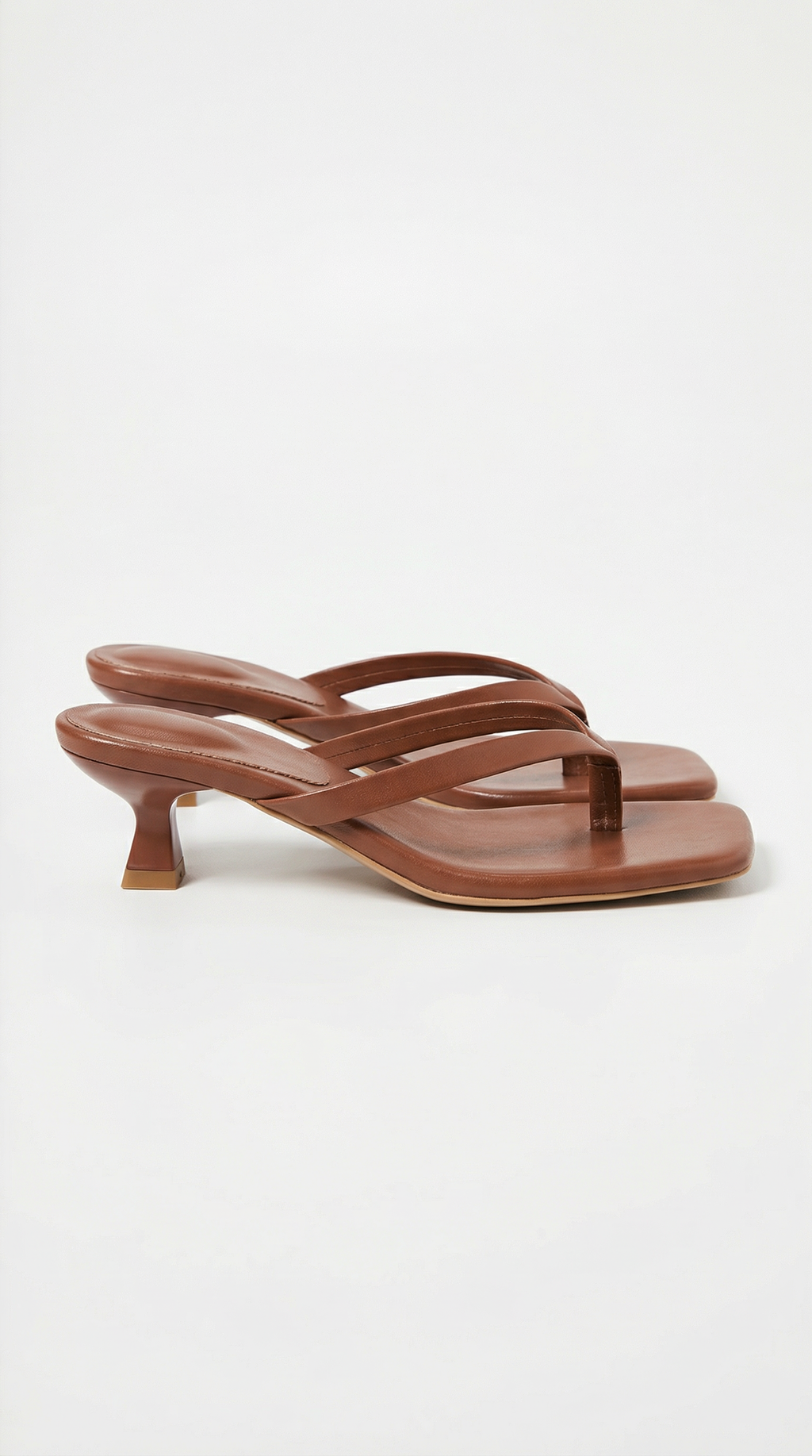 Kitten Heel Sandals with Slim Straps – Elegant Summer Heels