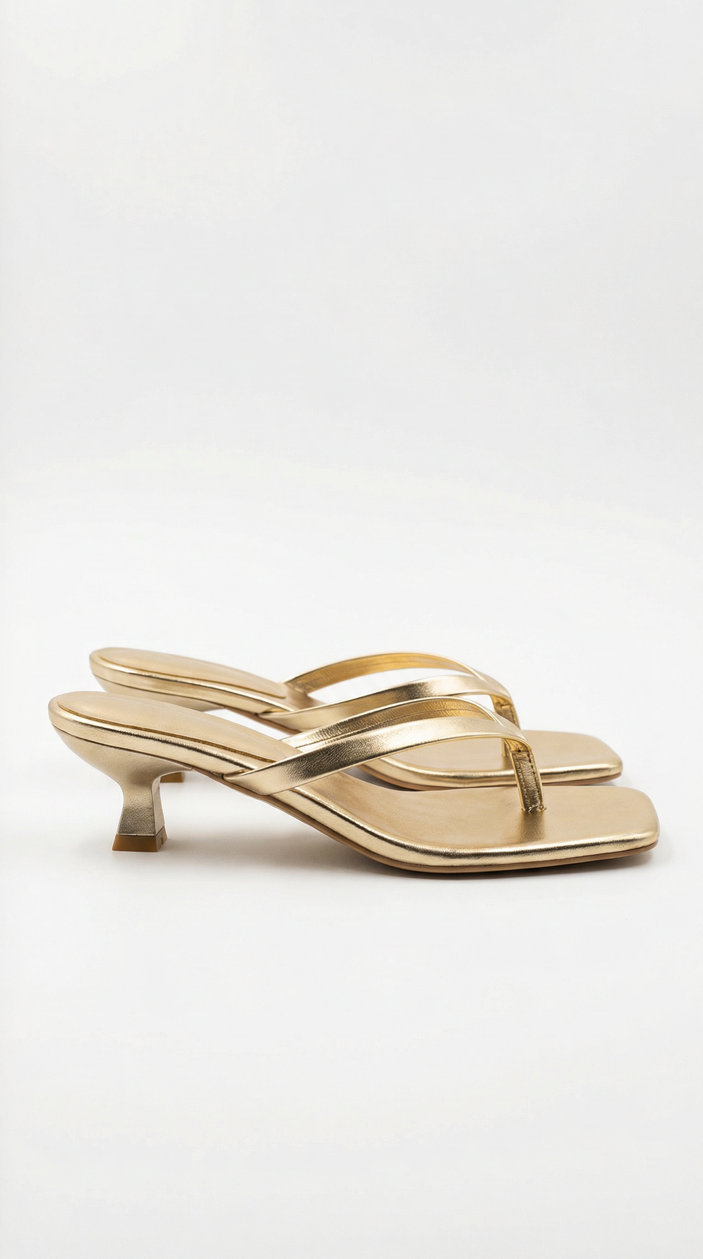 Kitten Heel Sandals with Slim Straps – Elegant Summer Heels