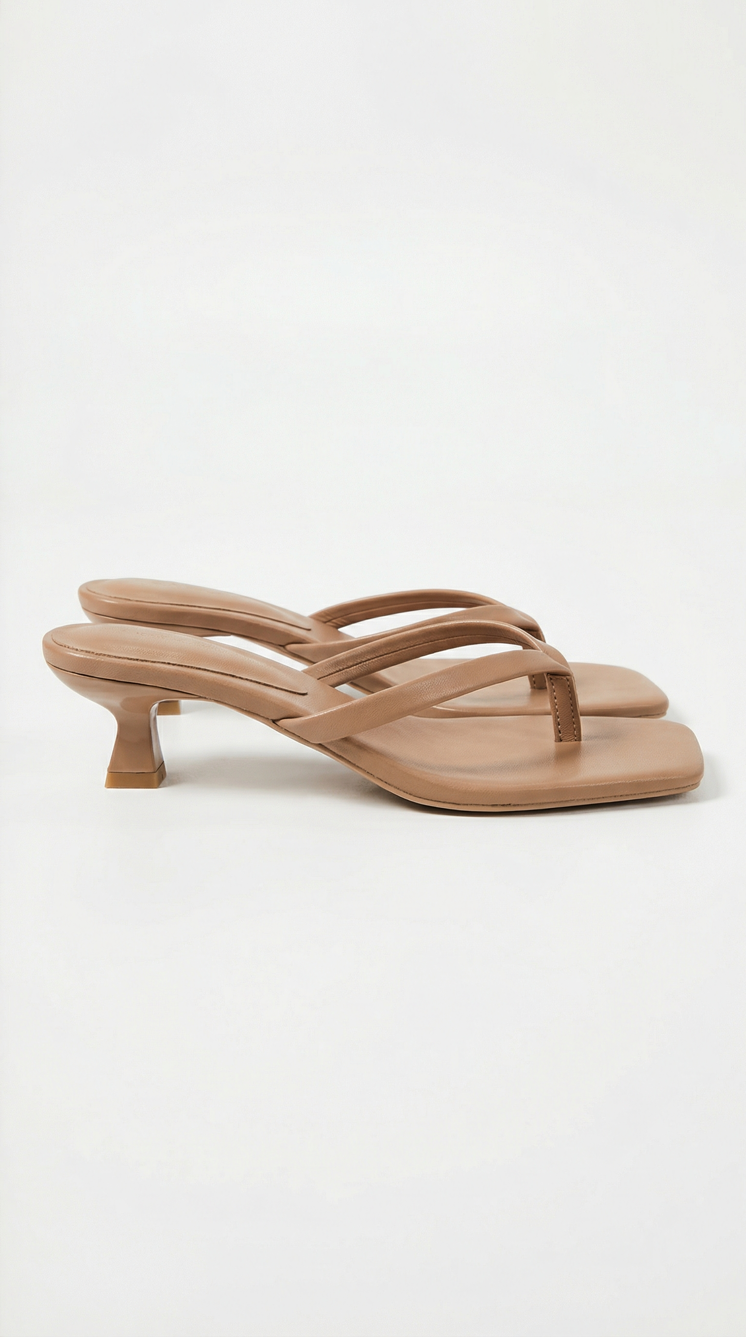 Kitten Heel Sandals with Slim Straps – Elegant Summer Heels