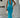 Aqua Slinky Maxi Dress – Elegant Train Evening Gown | Meave & Ivy