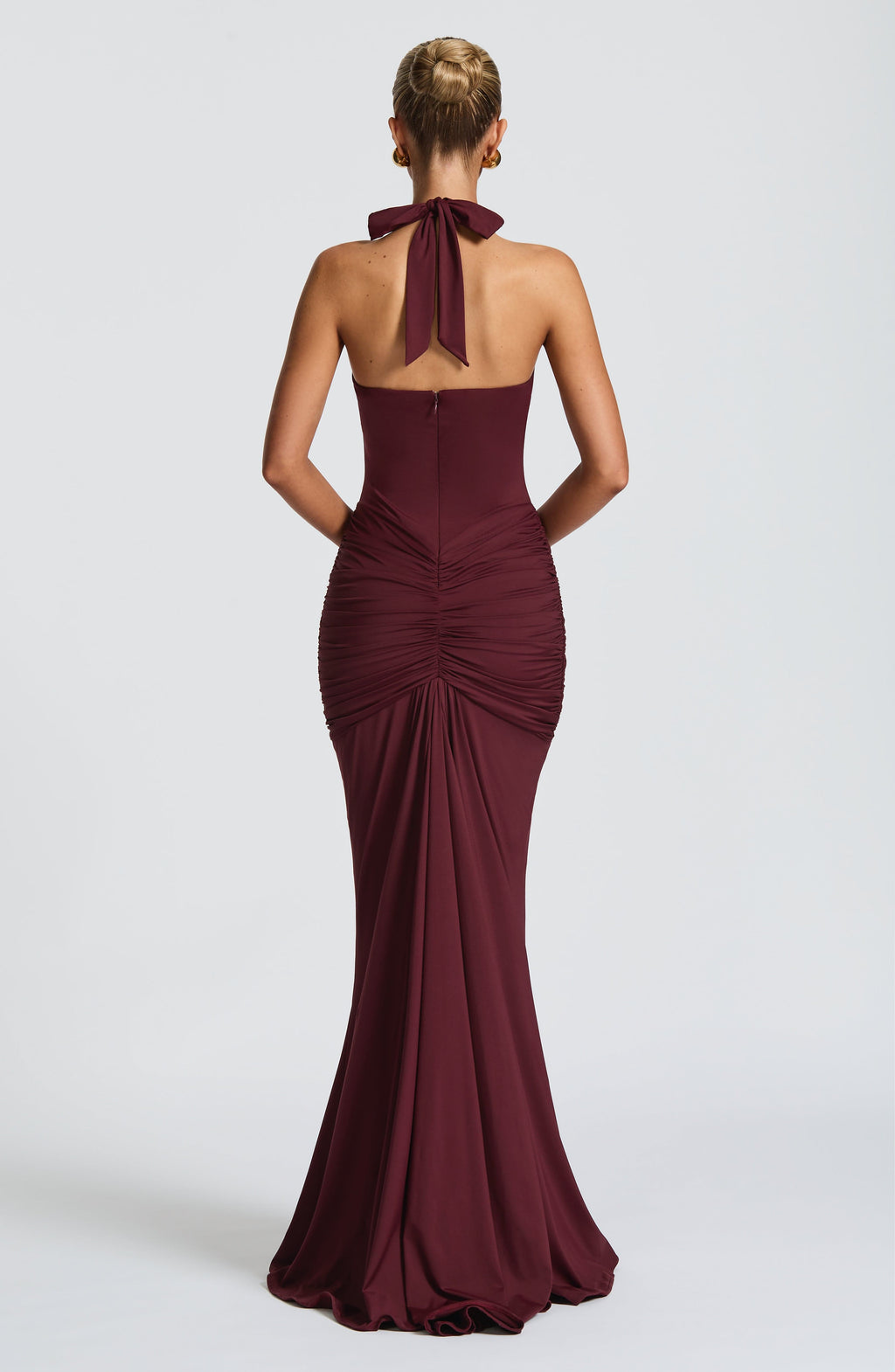 Black Slinky Maxi Dress – Elegant Train Evening Gown | Meave & Ivy