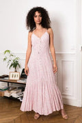 Pink Spaghetti Strap Ibiza Maxi Dress – Women's Boho Summer Beach Holiday Dress | Meave & Ivy