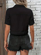 Short Sleeve Denim Shirt Jacket in 6 Washes