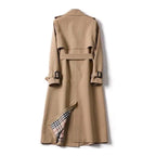 Long Trench Coat with Double Button Closure – 7 Colours