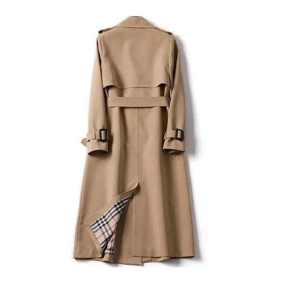 Long Trench Coat with Double Button Closure – 7 Colours