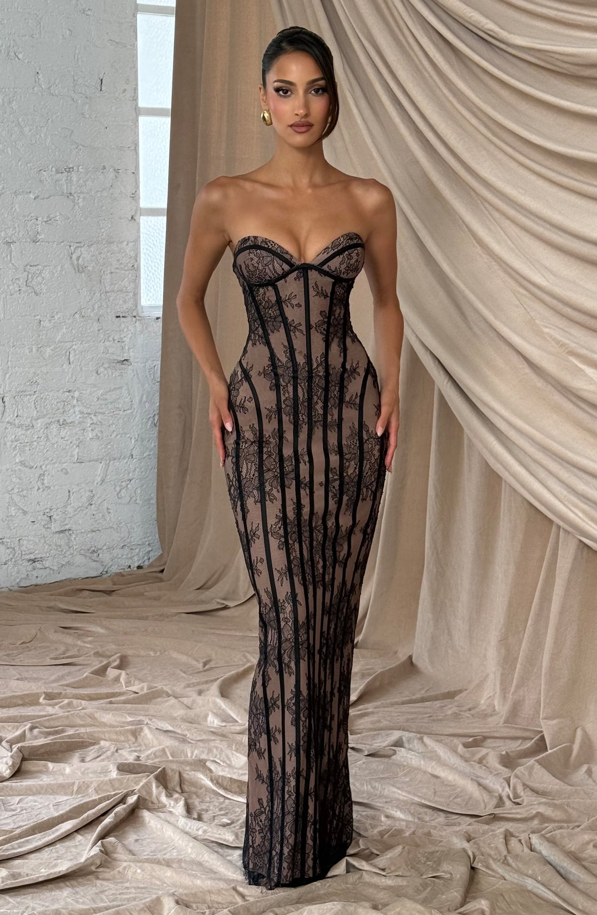 Ivory Lace Corset Mini Dress – Elegant Bridal Party Dress | Meave & Ivy