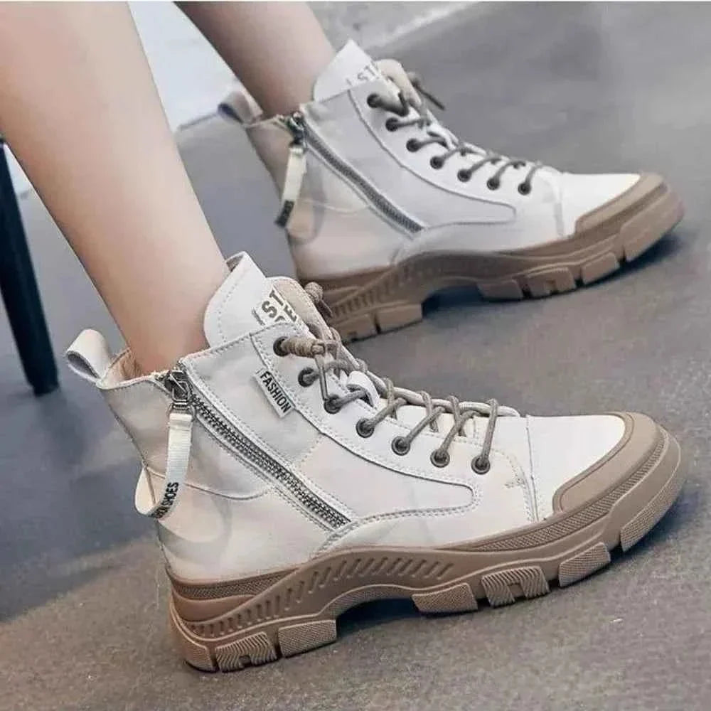 Women's High-Top Sneaker Boots – Chunky Lace-Up Style