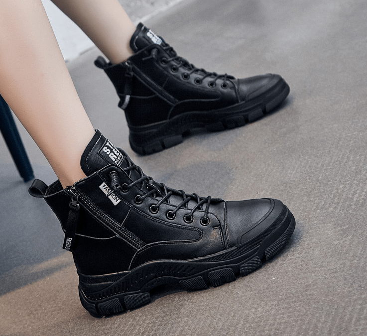 Women's High-Top Sneaker Boots – Chunky Lace-Up Style