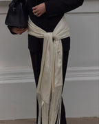 Fringe Tassel Satin Scarf Belt