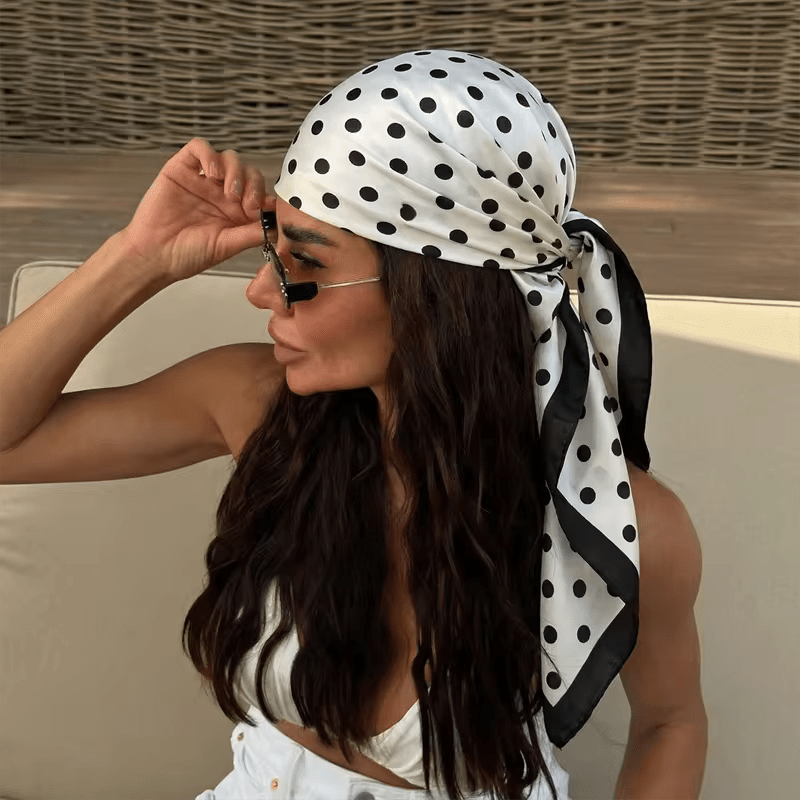 Polka Dot Silk Scarf