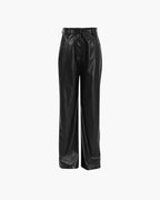 Wide Leg Leather Trousers – Women's Everyday Trousers