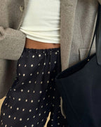 Polka Dot Satin Trousers – Women's Everyday Trousers