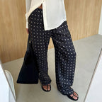 Polka Dot Satin Trousers – Women's Everyday Trousers