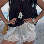 Satin Silk Lace Shorts – Women's Summer Shorts