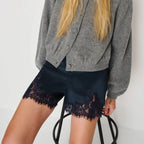 Satin Silk Lace Shorts – Women's Summer Shorts
