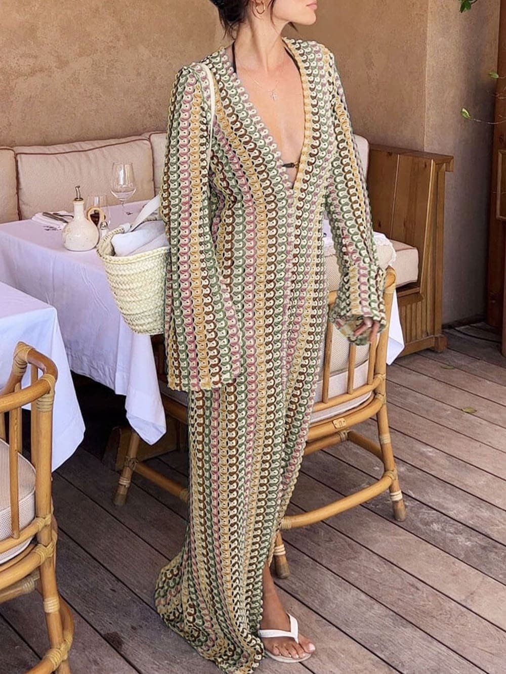 Stripe Maxi Dress – Women's Summer Maxi Dress