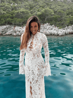 Lace Tie High Split Dress – Women's Summer Dress