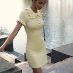 Yellow Featherlight Ruffle Mini Dress – Women's Summer Mini Dress