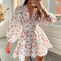 White Floral Lace Mini Dress – Women's Summer Mini Dress