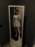 White Floral Lace Mini Dress – Women's Summer Mini Dress