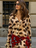 Animal Print Shirt Dress with Scarf Tie Detail