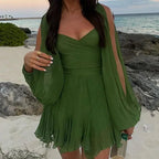 Creamsicle V-Neck Mini Dress – Women's Summer Mini Dress