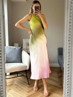 Green Asymmetric Off-Shoulder Dress – Women's Summer Party Dress
